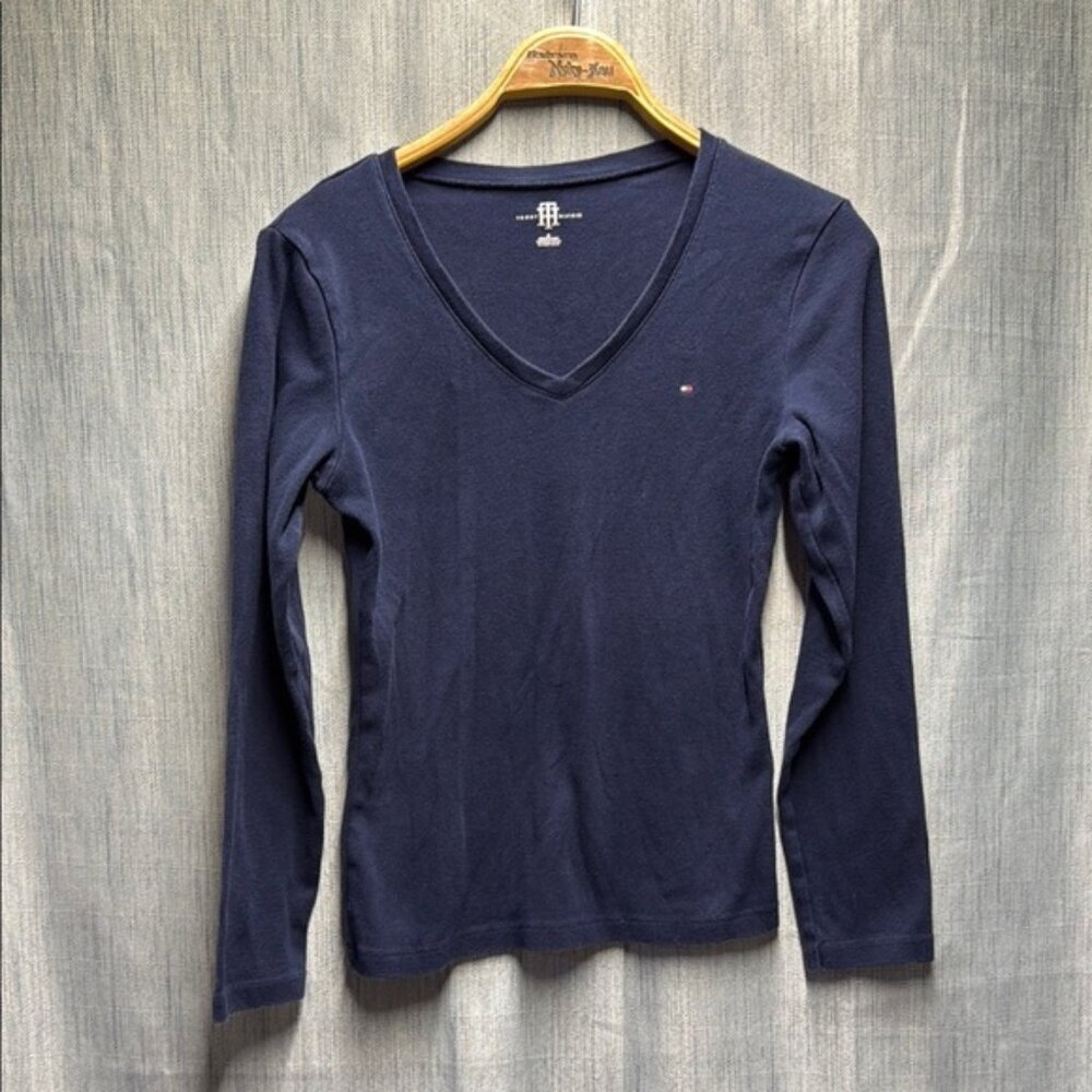 Tommy Hilfiger Navy Long Sleeve Top size medium